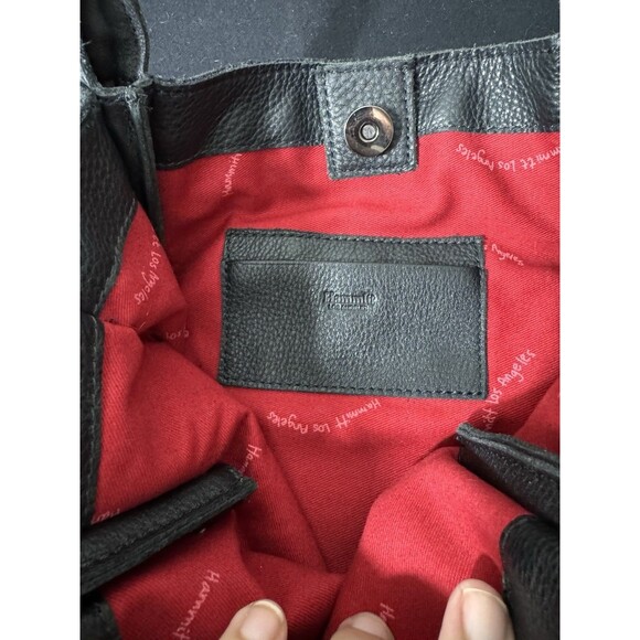 HAMMITT Black Oliver Tote Pebbled Leather Shoulder Bag Soft Excellent Condition - Picture 10 of 16